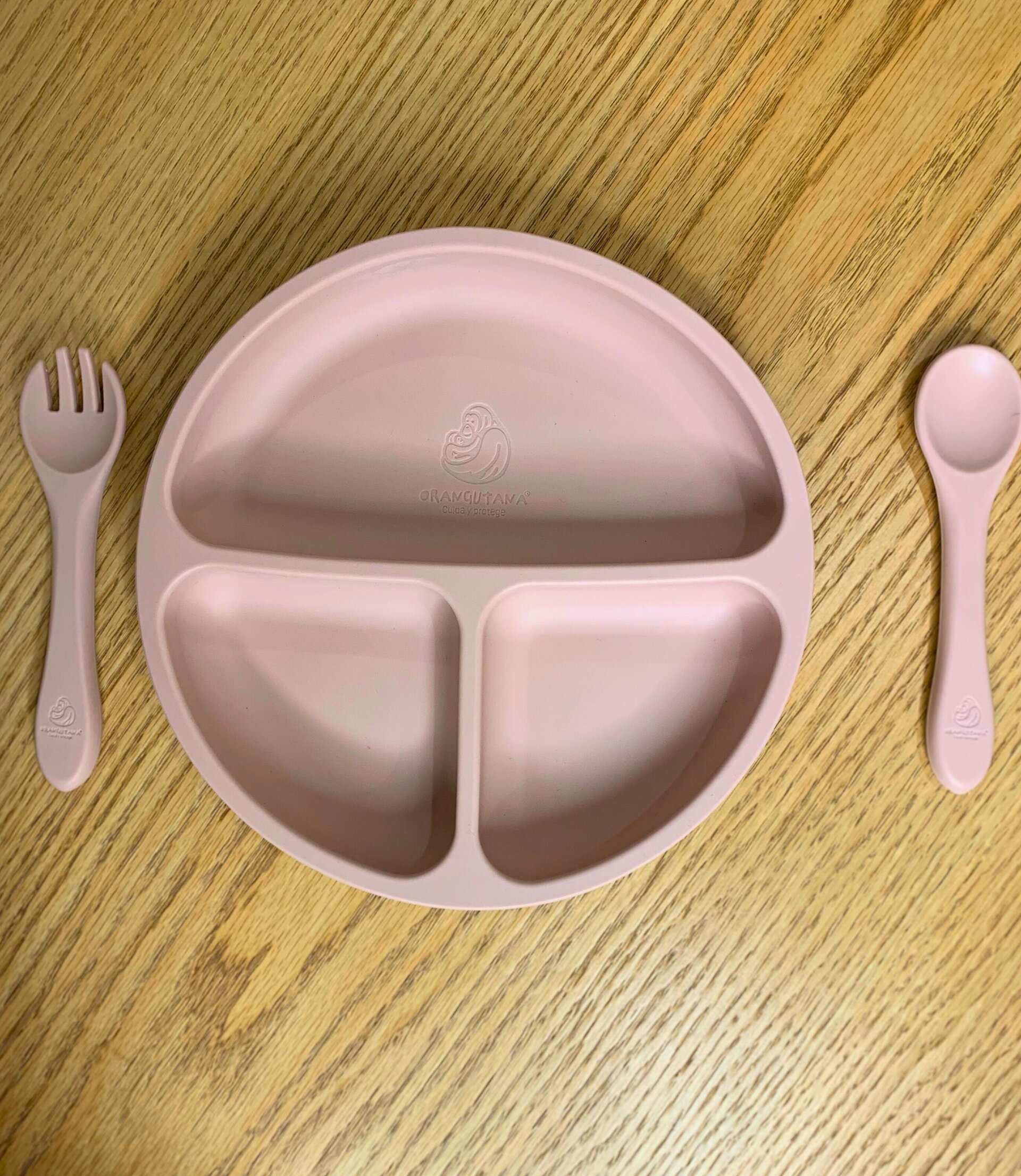 Set de plato, cuchara y tenedor de silicona orgánica para bebé - 7